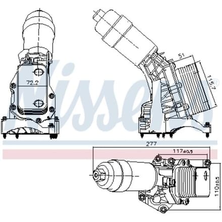 Olie radiator NISSENS 91395
