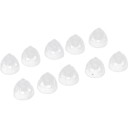 10 stuks Geluidsapparaat Vervangende Koepels Hoge Transparantie Enkellaags Siliconen Herbruikbaar Open Geventileerd 8mm Medium white