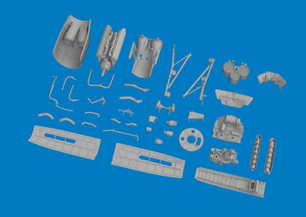 Eduard Modelbouwpakket - 6481211 PRINT - Engine Upgrade Set voor Curtiss P-40K Resin onderdeel - 1:48 - Modelbouw