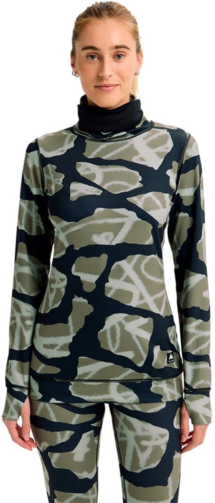 Burton Midweight Long Neck Lange Mouwen Basislaag Groen M Vrouw