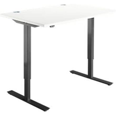 Schäfer Shop  Select Bureautafel START UP, eentraps elektr. in hoogte verstelbaar, B 1200 mm, wit/zwart