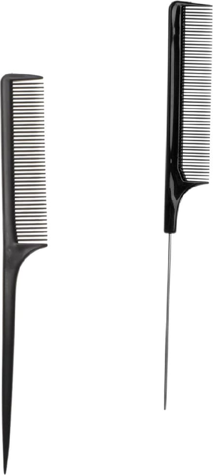 Cabantis 2-delige set van Puntkammen - Styling Tool zwart - Kapper Kam - Haar Kam - Haar Accessoire - Set van 2