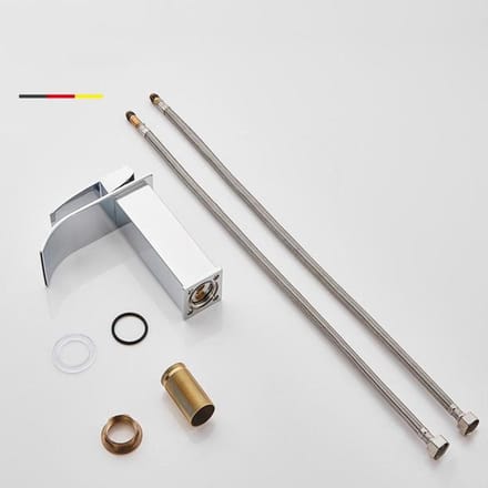 Mélanger le robinet de cascade froide Chrome mitigeur d'eau de mélange robinets de lavabo de salle de bains gray