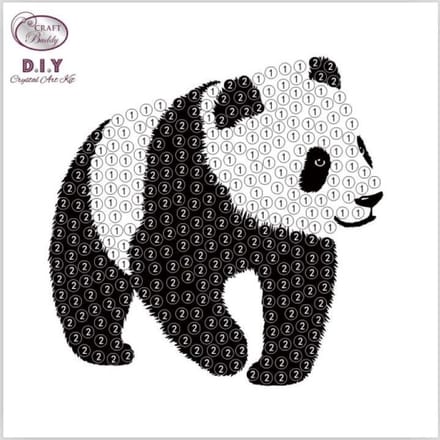 Crystal Art Motif Kit stickers | Panda