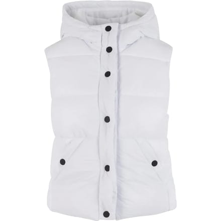 Urban Classics - Recycled Shiny Puffer Vest with Hood Mouwloos jacket - L - Wit