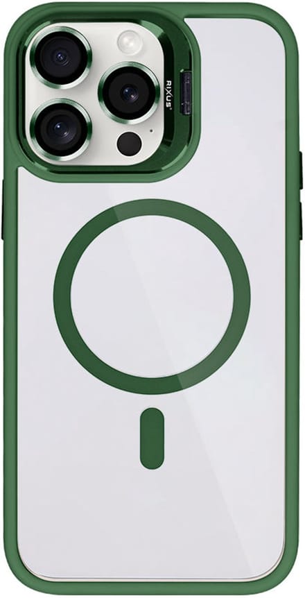 Rixus Classic 03 Case With MagSafe For Apple iPhone 14 Pro Max Dark Green