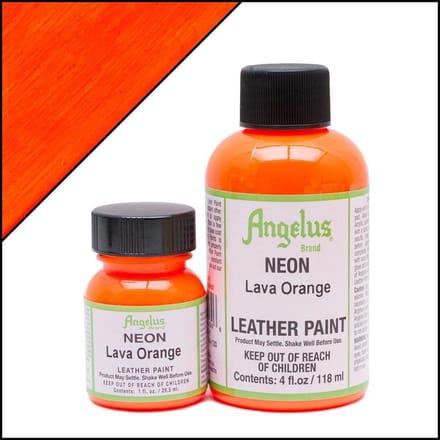 Angelus leerverf Neon Lava Oranje 118ml/4oz