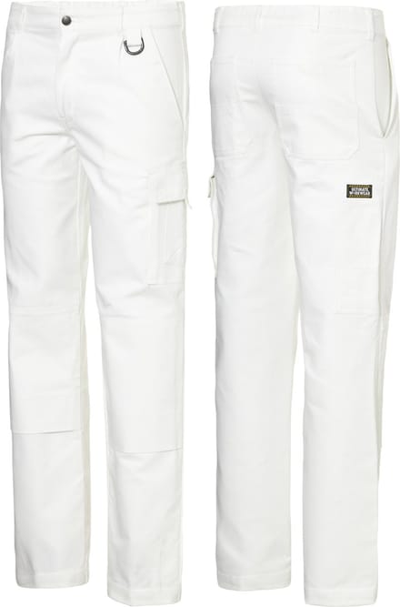 Ultimate Workwear - Standaard Werkbroek DAVOS - 100% katoen 320 gr/m2- Wit