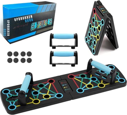 DYNA® Push-upbord - Parallettes - Push-upbord - Zwart - 64cm x 18cm x 2cm