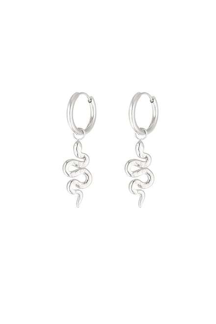 Bijoutheek Oorhangers Slangetje Zilver