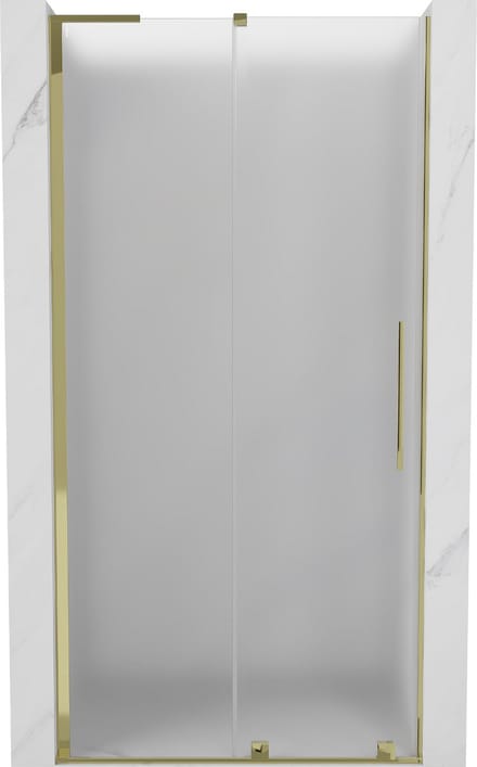 Mexen Velar L schuifdouchedeur 100 , matglas, goud - 871-100-003-31-50