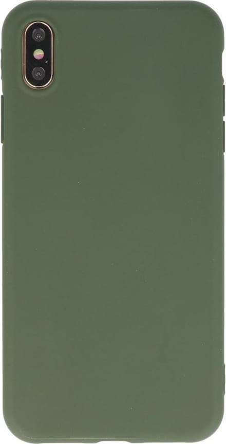 Bestcases Telefoonhoesje Backcover iPhone Xs Max - Donker Groen