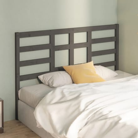vidaXL - Hoofdbord - 166x4x104 - cm - massief - grenenhout - grijs