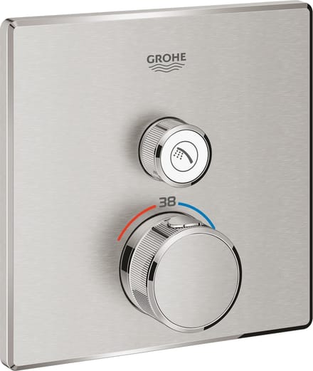 GROHE Grohtherm SmartControl Douchethermostaat - Opbouwdeel - Roestvrijstalen look - 29123DC0