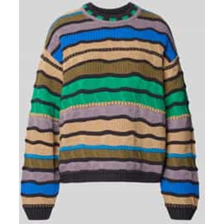 Regular fit pullover van katoenmix in gebreide look