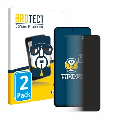 BROTECT - privacy screenprotector voor Xiaomi Poco M7 Plus - Folie Beschermfolie Blauwlichtfilter 2 Stuks