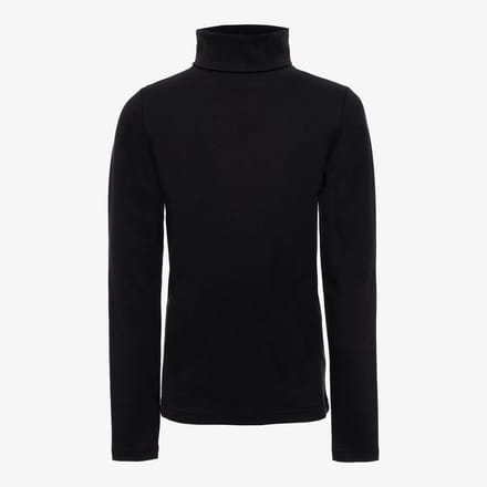 Mountain Peak kinder thermoshirt met rollneck zwart - Maat 152