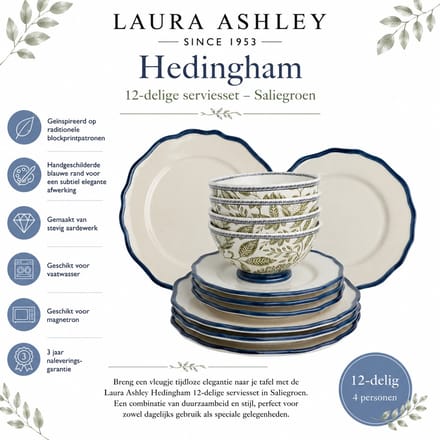 Laura Ashley Hedingham Collectables - Giftset 12-delig Blue Sage