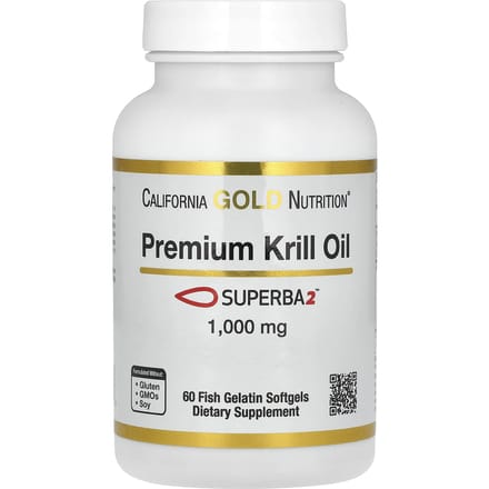 Huile de Krill Premium avec Superba2™, 1 000 mg, 60 Gélules Molles