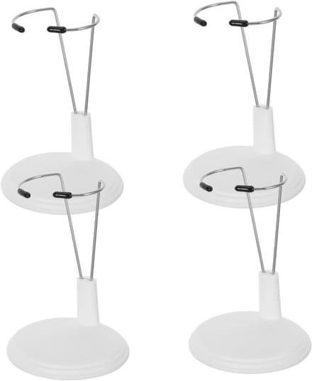 Poppen Display Stand - Modelhouder - Verzamelingen Tonen - Extra Brede Basis - 9 x 7 x 6.1 cm - Wit