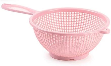Plasticforte Keuken vergiet/zeef - kunststof - D24 x H11 cm - roze