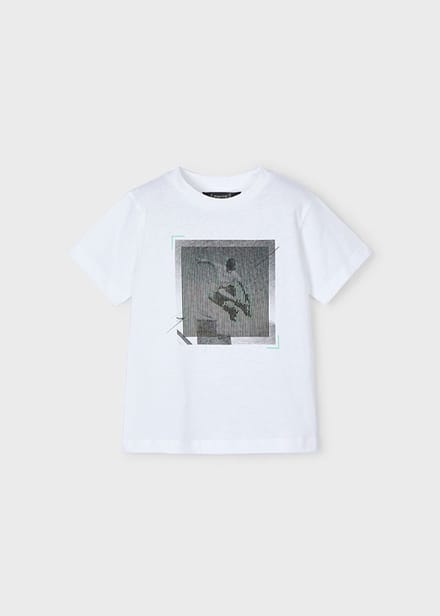 MAYORAL - T-shirt - Maat 92 - Jongens - wit -