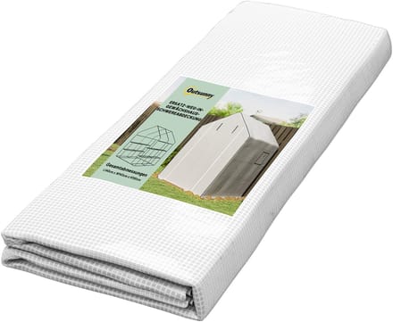 Outsunny Kasfolie Kunststof 140L x 143B x 190H cm Wit