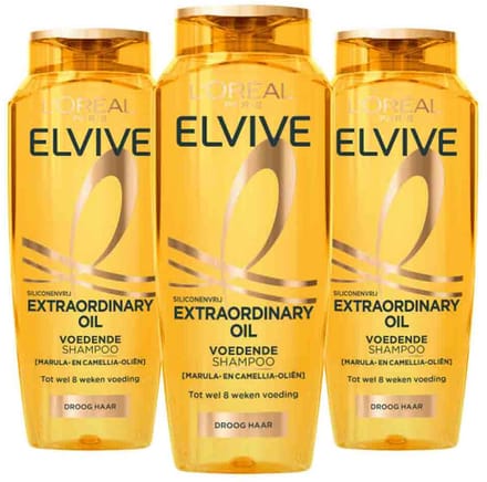 L'Oréal - Elvive Extraordinary Oil Shampoo - 3 x 250 ml - Voordeelverpakking