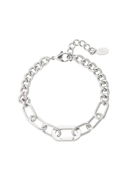 Schakel - armband 2 stijlen - zilver- roestvrij staal-sieraad