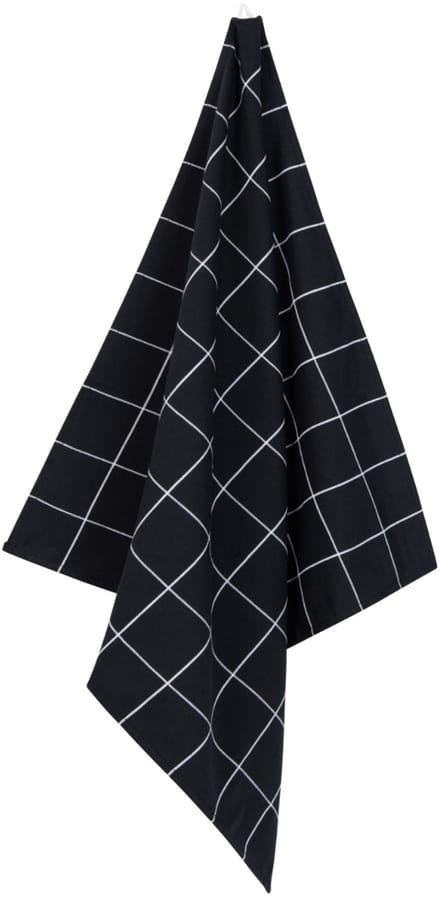 Linolux Theedoek Grote Ruit Black