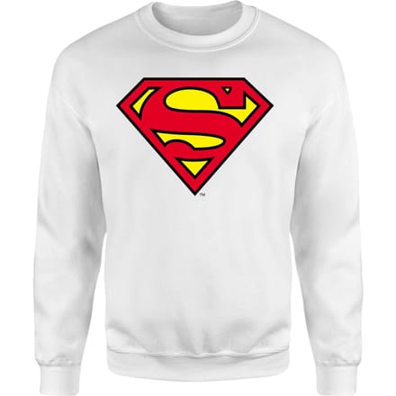 Official Superman Shield Sweatshirt - White - S