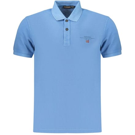 polo elbas in pique man blauw