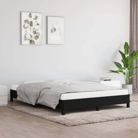 vidaXL - Bedframe - zonder - matras - stof - zwart - 140x200 - cm