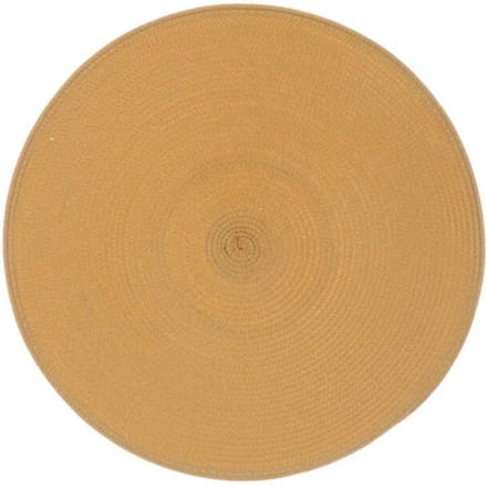 Unique Living | Placemat Daisy | Rond | Rotan | Okergeel | Ø 38cm
