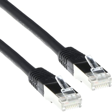 ACT Zwarte 2 meter LSZH SFTP CAT6 patchkabel met RJ45 connectoren FB9902