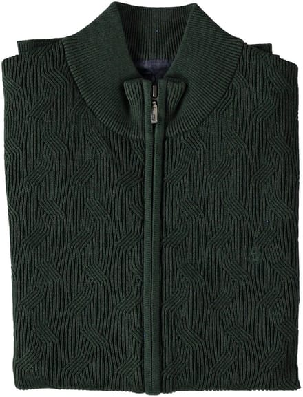 Fellows United Vest Cardigan Plated Structure Knit Green (42.1108 - 172)