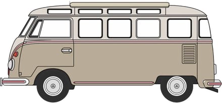 Oxford Volkswagen Samba Bus - Modelauto - Schaal 1:148 - Grijs/Wit