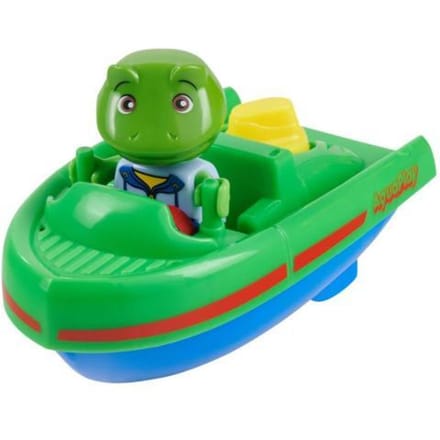 Aquaplay - waterbaanaccessoire - sportboot met kikker - badspeelgoed - groen