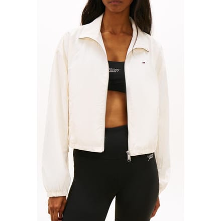 Tommy Hilfiger Tie Side High Neck Jacket Ancient White Größe: M | Cropped-Jacken Outlet | Damen | Weiß