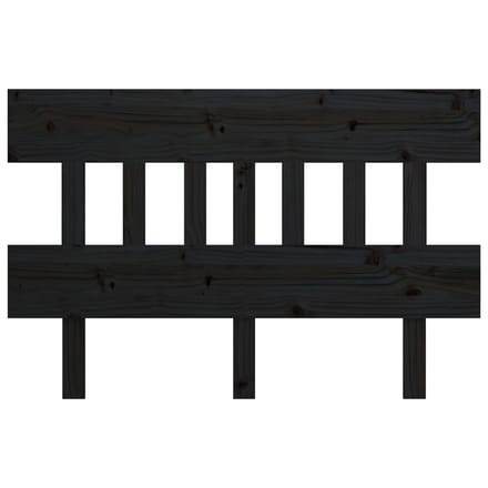 vidaXL - Hoofdbord - 123,5x3x81 - cm - massief - grenenhout - zwart