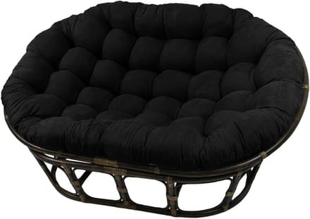 Tuinstoelkussen Extra Dik - Buiten Zitzak - Comfortabel Zitten - Waterdicht Polyester - 170 x 119 cm - Zwart