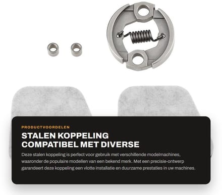 Dailygoods - Stalen Koppeling Compatibel met Diverse Modelmachines