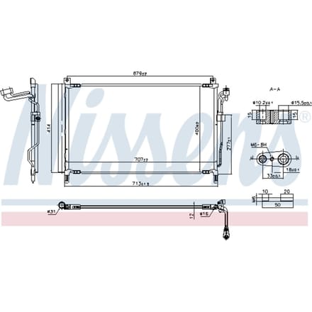 Condensator, airconditioning NISSENS 940857