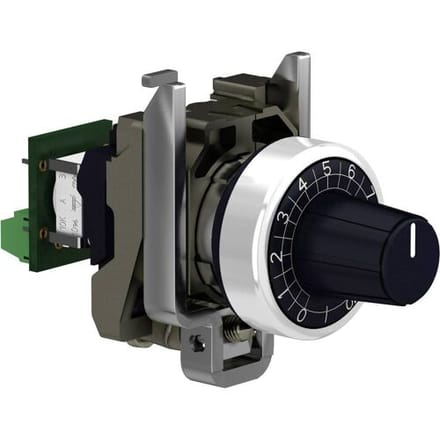 Schneider Electric Harmonie potentiometer compleet met ingebouwde 4,7 kohm xb4bd912r4k7