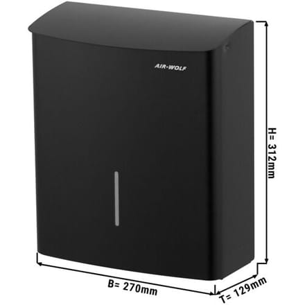 AIR-WOLF Hygiëne afvalbak - 10 liter - RVS Mat zwart