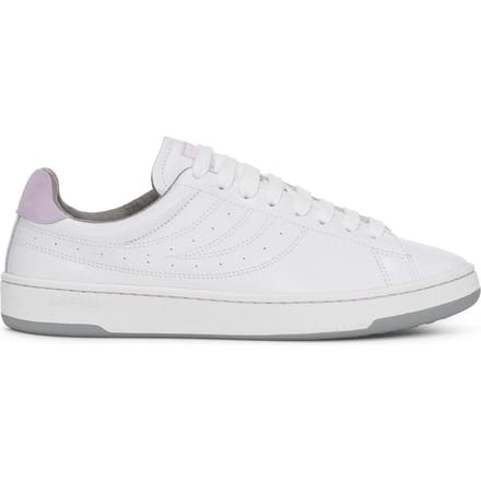 Superga Volwassene 4833 Lendl Leren Trainers (Wit/Violet Lilla/Medium Grijs)