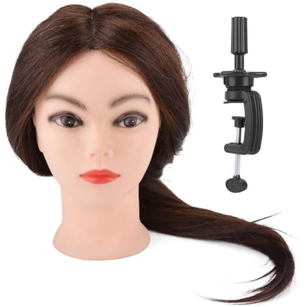 Kappersopleiding Styling Oefenen Kleuren Pruik Dummy Mannequin Hoofd met Haar beige