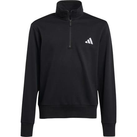 Adidas Essentials Sweatshirt Met Halve Rits Zwart 7-8 Years Kinderen