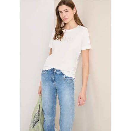 Basic shirt met print aan de voorkant