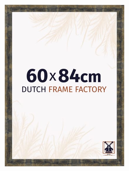 Fotolijst 60x84 cm - MDF - Blauw Goud Gemeleerd - Praag